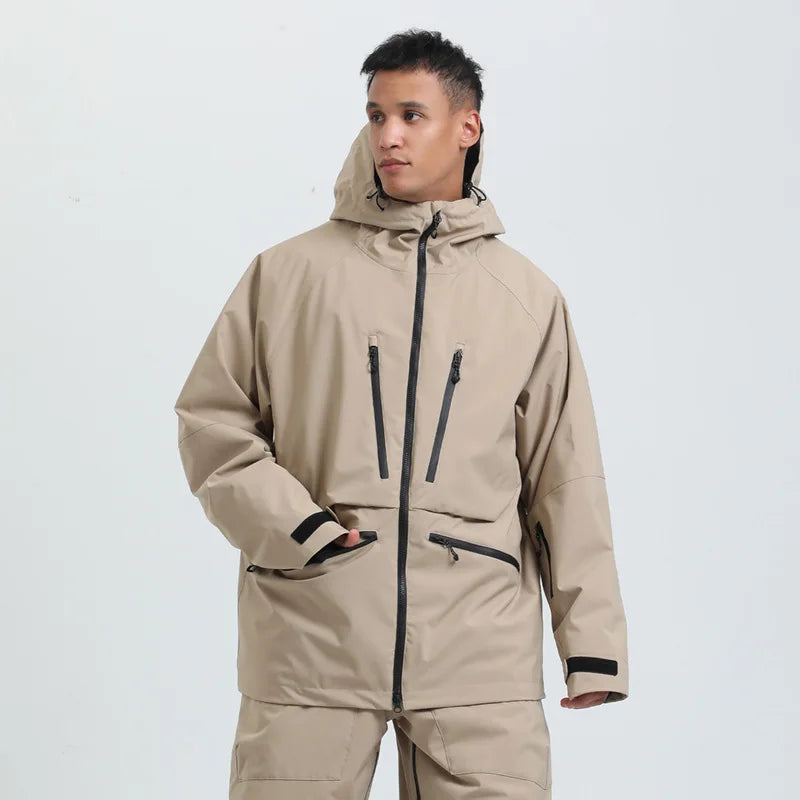 Unisex Jacke | lange Form mit Kapuze und Reißverschluss