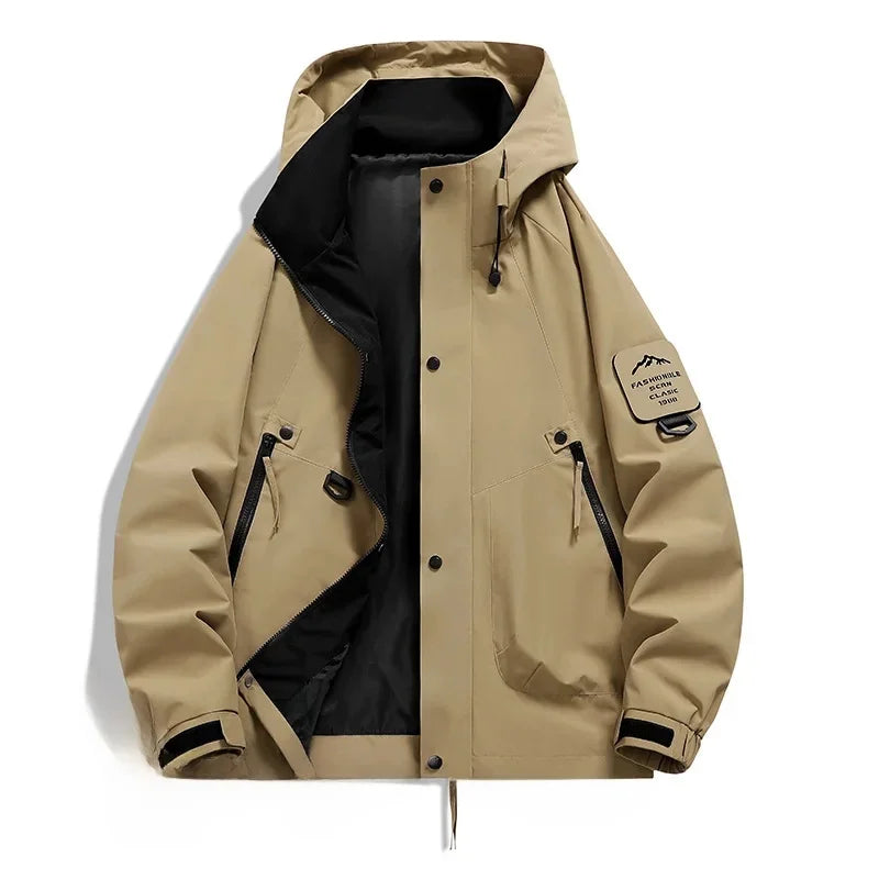 Unisex Jacke | Kapuzenanbindung mit durchgehendem Frontverschluss