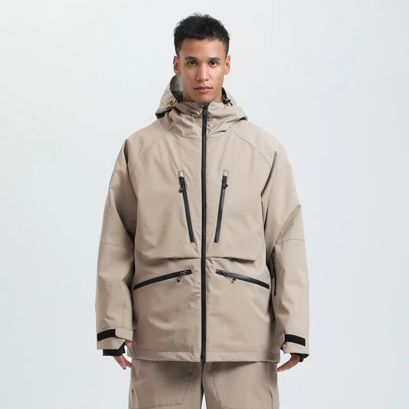 Unisex Jacke | lange Form mit Kapuze und Reißverschluss