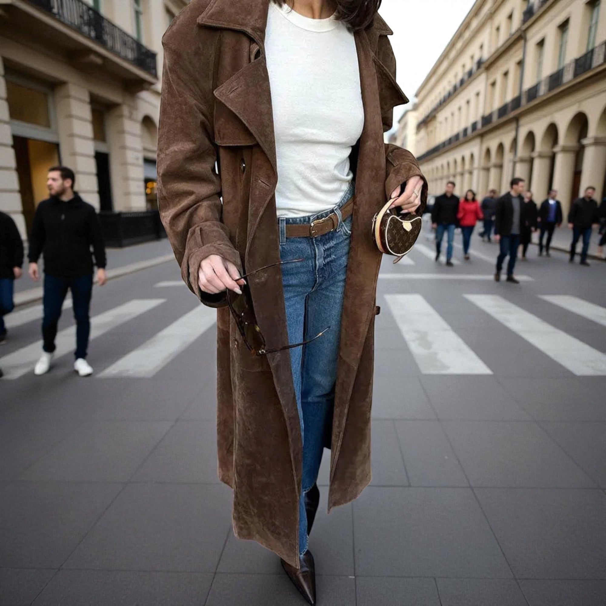 Damen Trenchcoat | Lange geschlossene Form für Übergangszeit