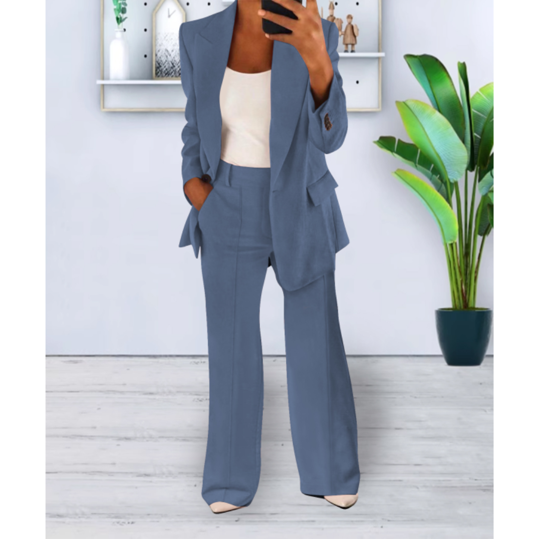 Zweiteiler Damen | Blazer mit weiter Hose