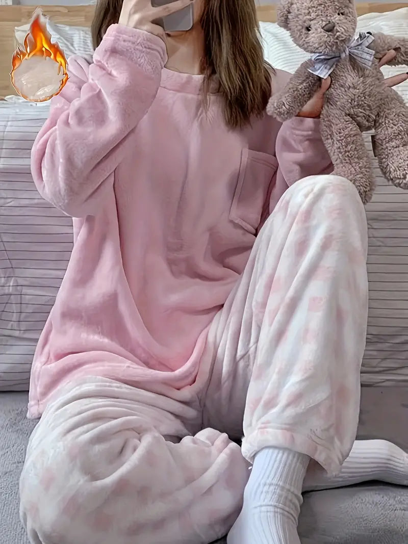 Set Damen | Langarm-Oberteil mit Karohose