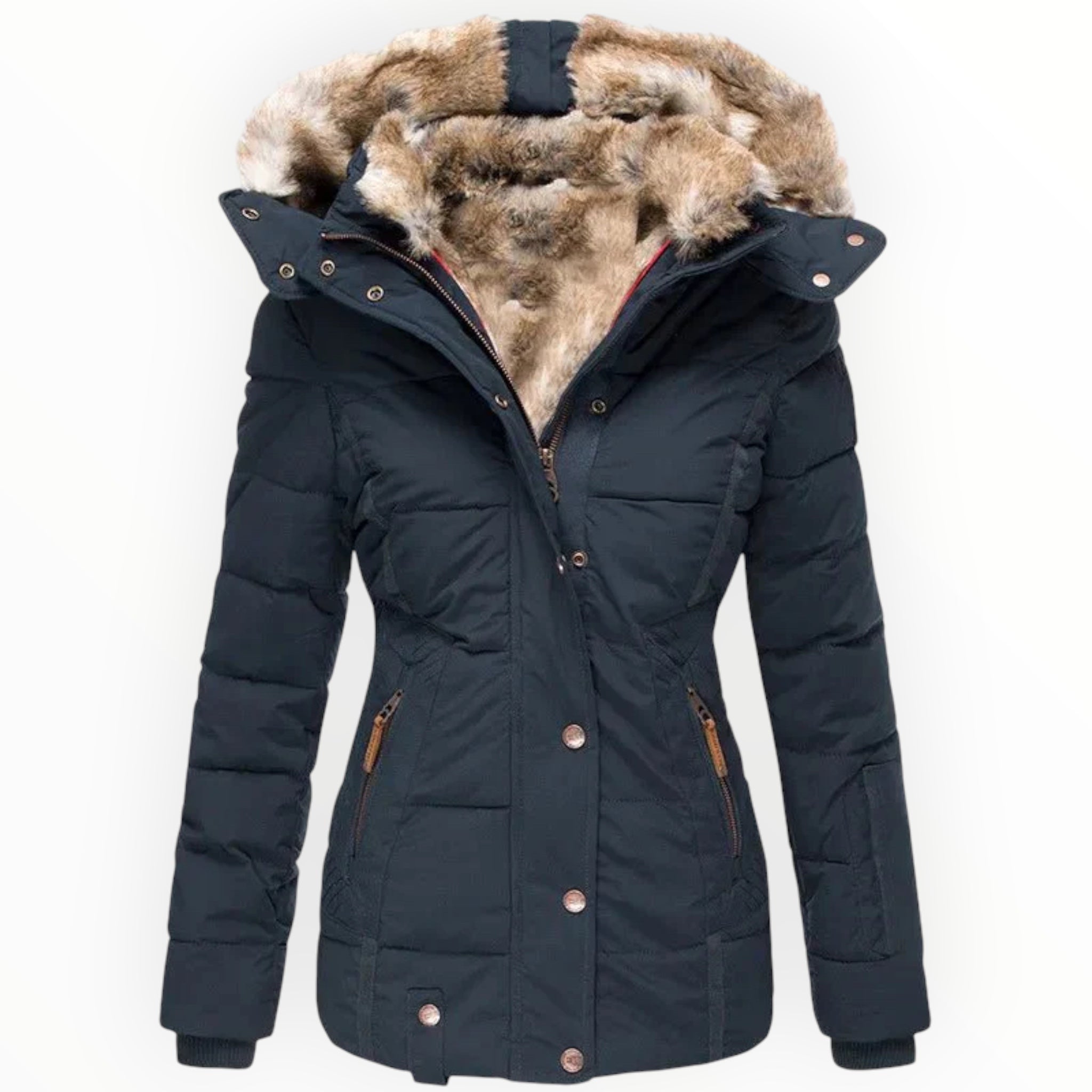 Damen Winterjacke mit Kapuze | Geschlossene Form für Winterzeit