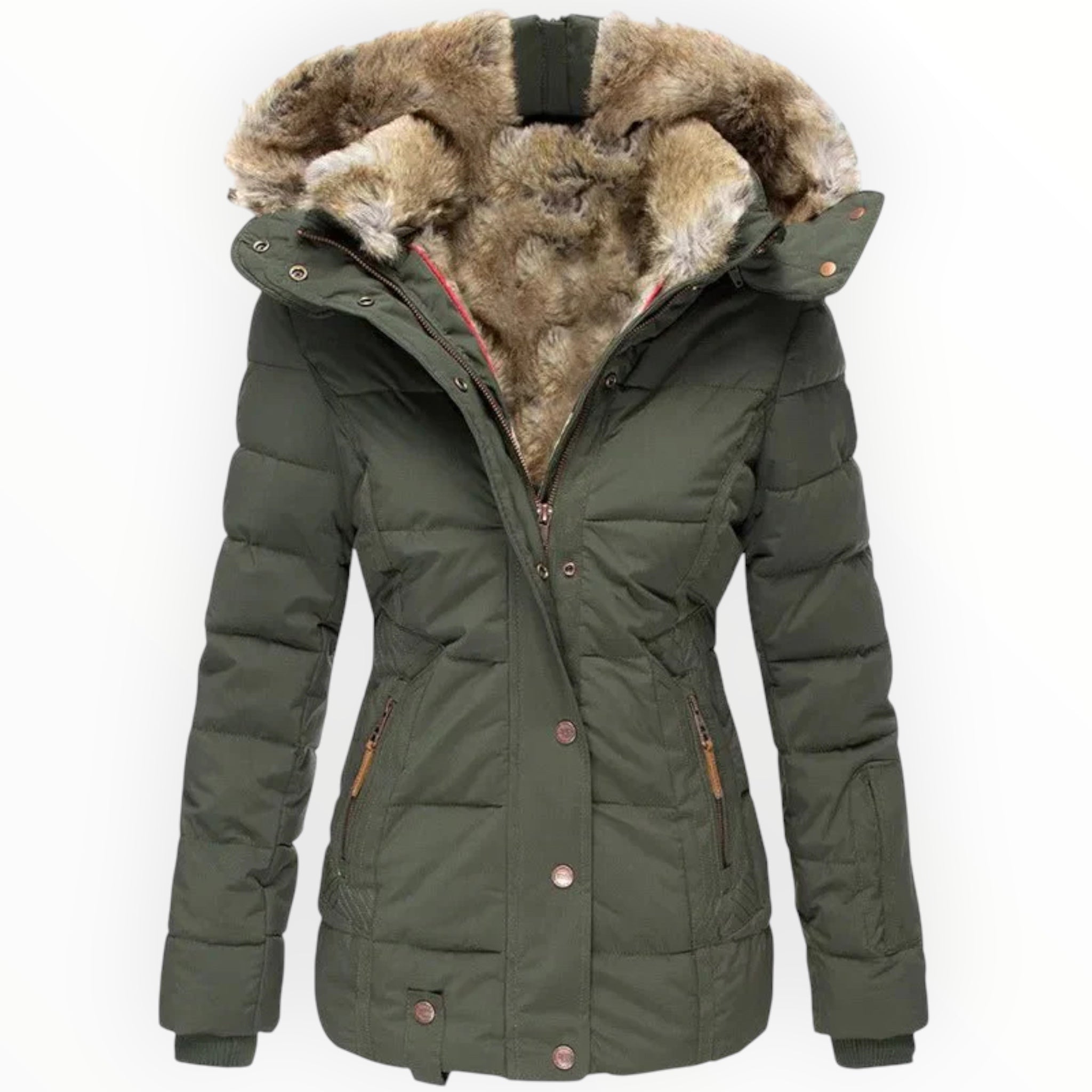 Damen Winterjacke mit Kapuze | Geschlossene Form für Winterzeit