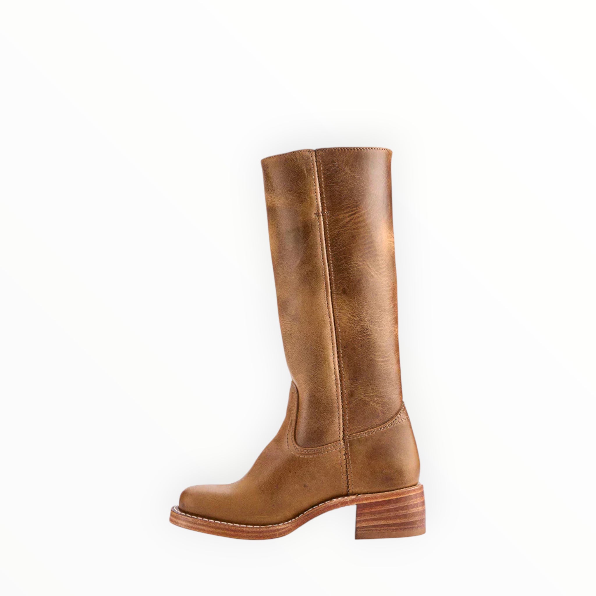 Klassischer Damen-Lederstiefel mit Blockabsatz | Handgefertigt