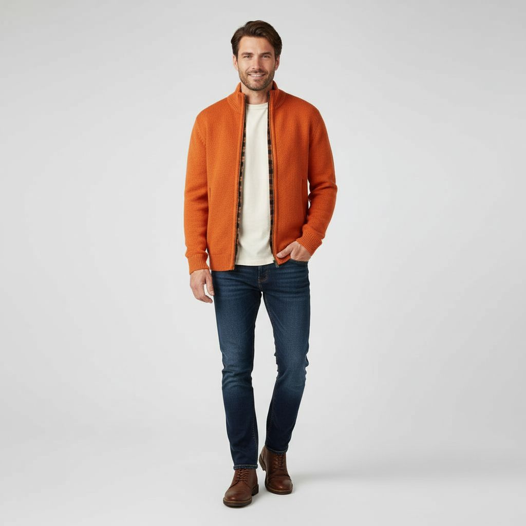 Herren Pullover | strukturierte Vorderpartie mit gerader Form