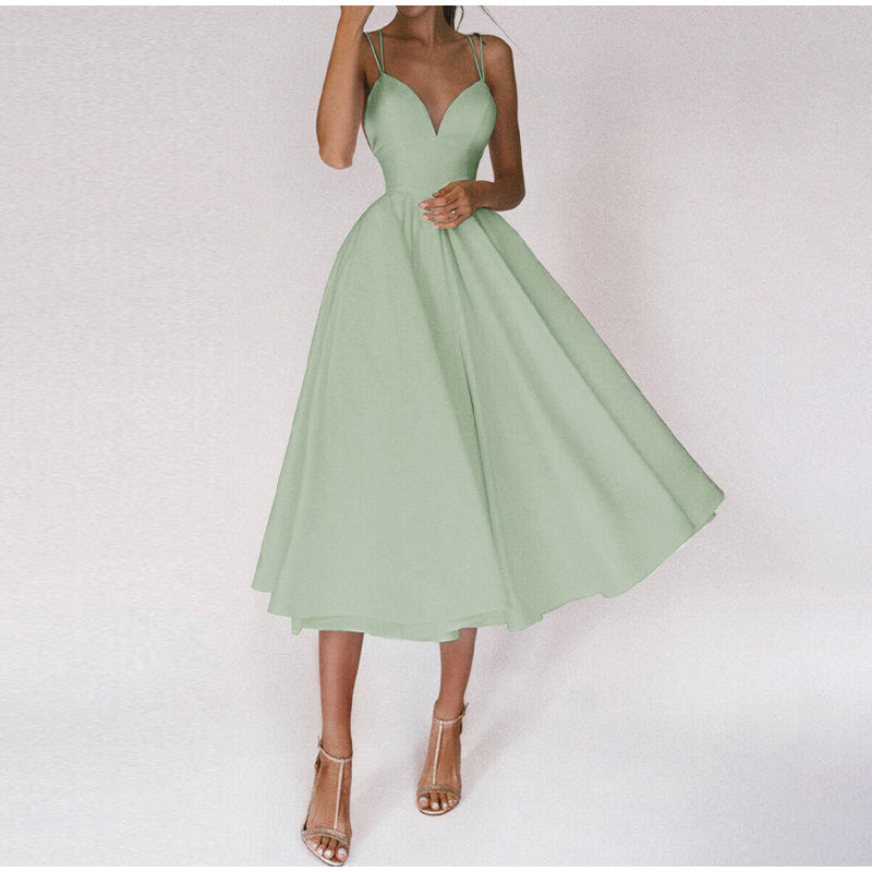 Damen Kleid | V-Ausschnitt mit mittlerer Länge