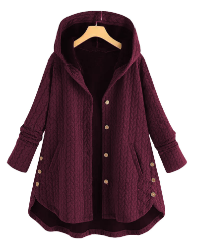 Jacke Damen | Kapuze mit Knopfleiste