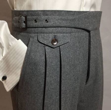 Hose Herren | Hohe Taille mit Bundlaschen