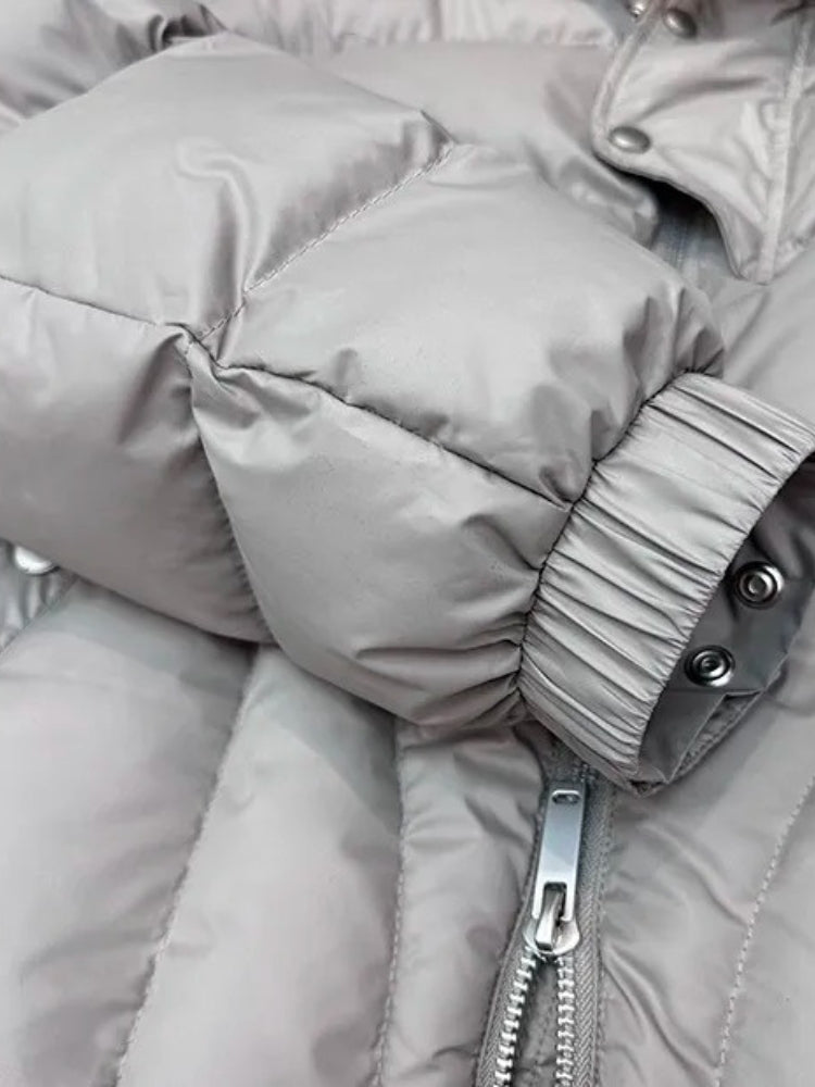 Herren Parka Pufferjacke | Kapuze und verlängerte Ausführung