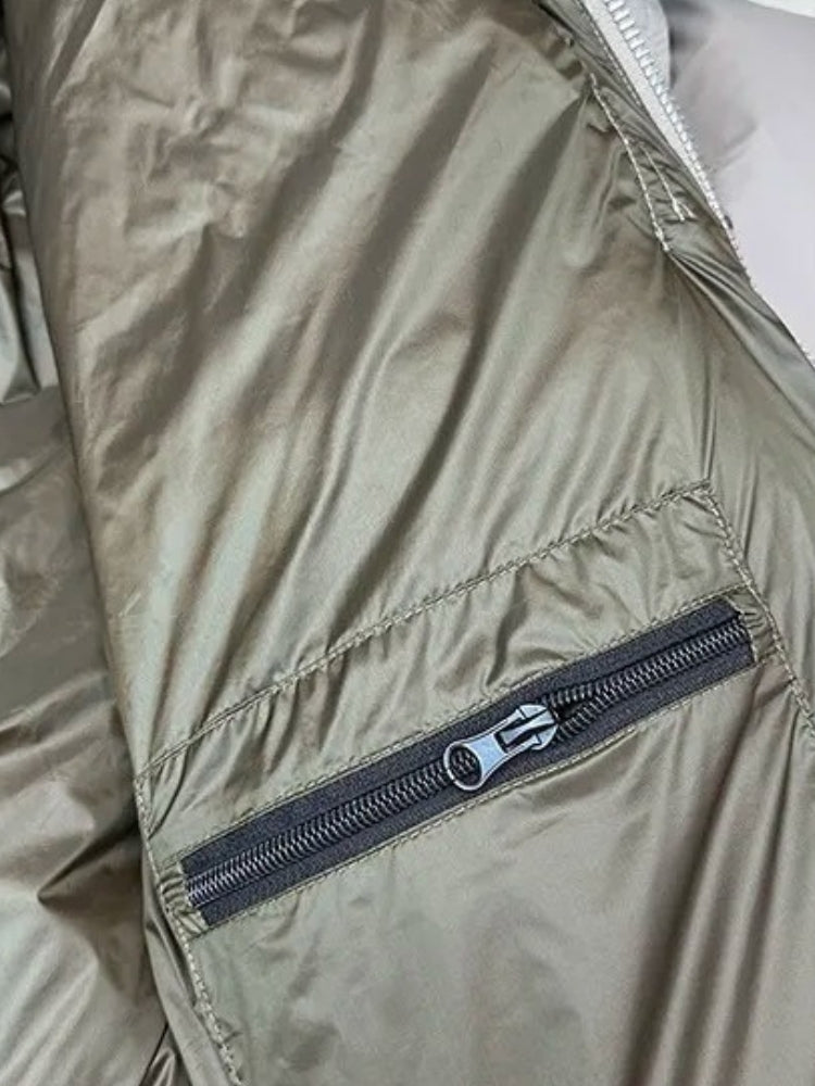 Herren Parka Pufferjacke | Kapuze und verlängerte Ausführung