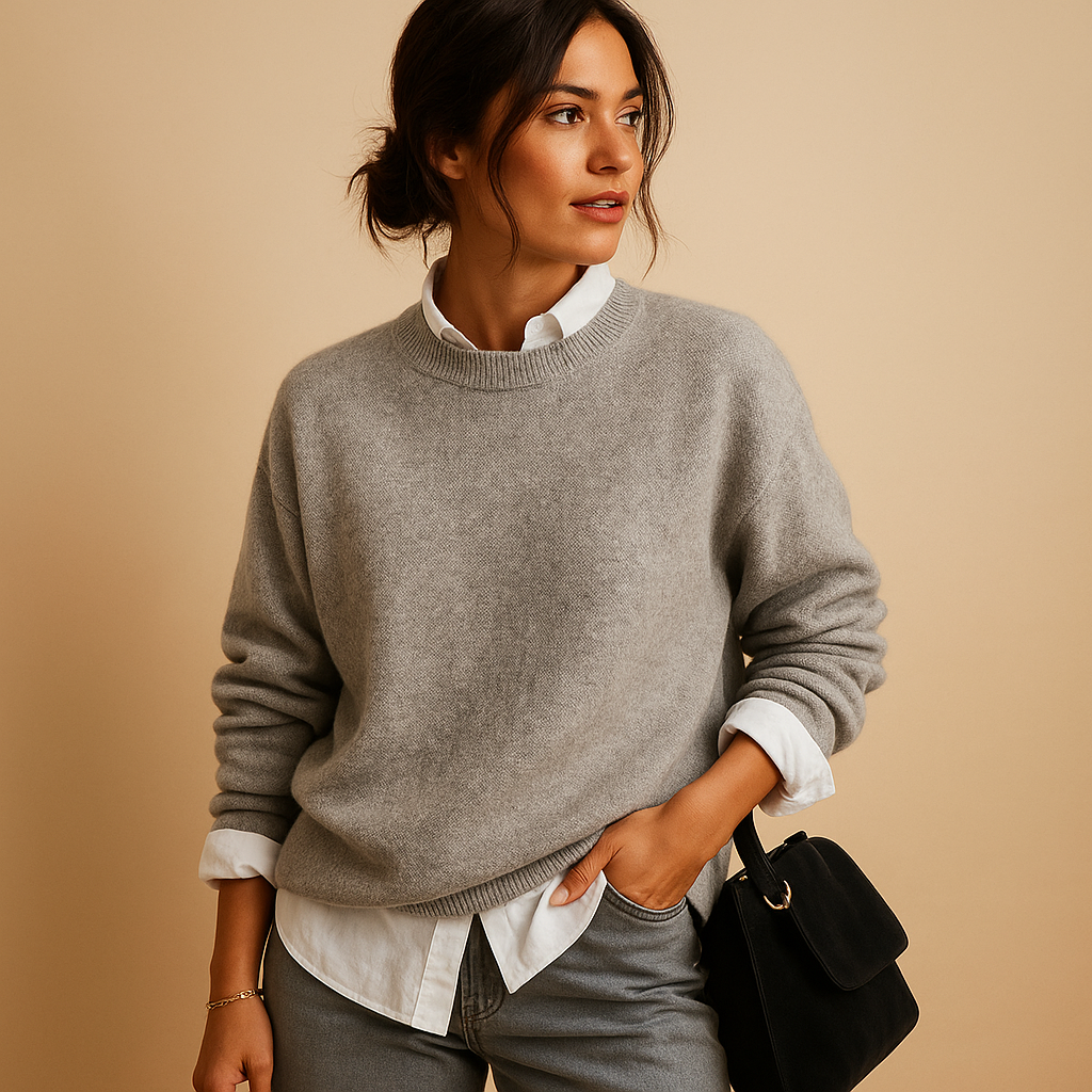 Damen Pullover | strukturierte Form mit gerader Passform